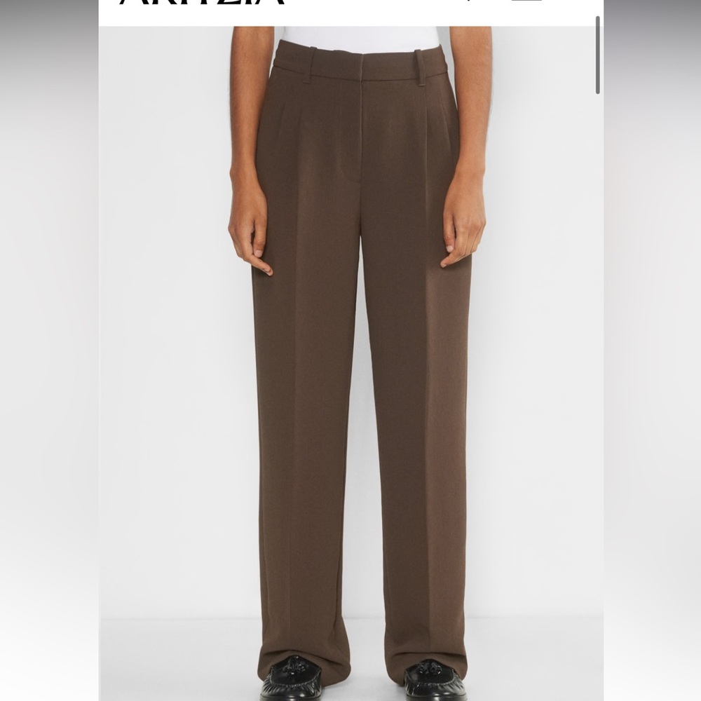 Aritzia effortless pant rich mocha brown